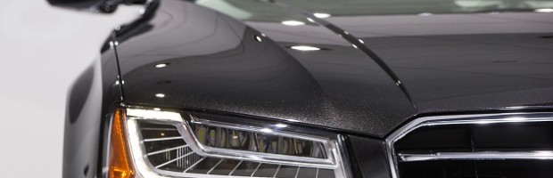 Impressionen vom Audi-Stand auf der NAIAS 2014 in Detroit.