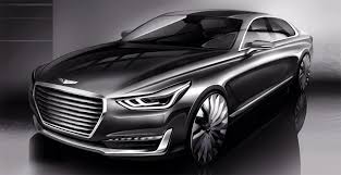 Hyundai presentó un boceto del G90, el sedán de su marca Genesis